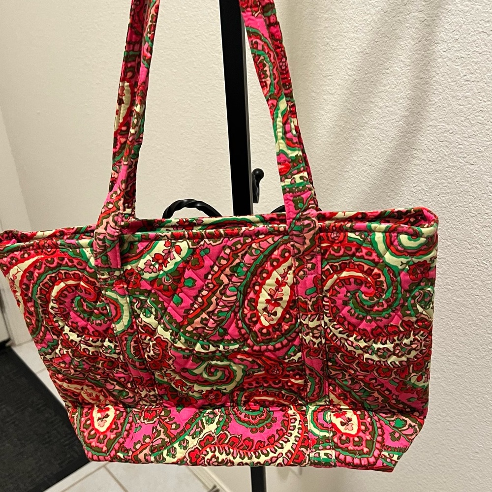 Vera Bradley Pink and Green Paisley Tote - Picture 2 of 4